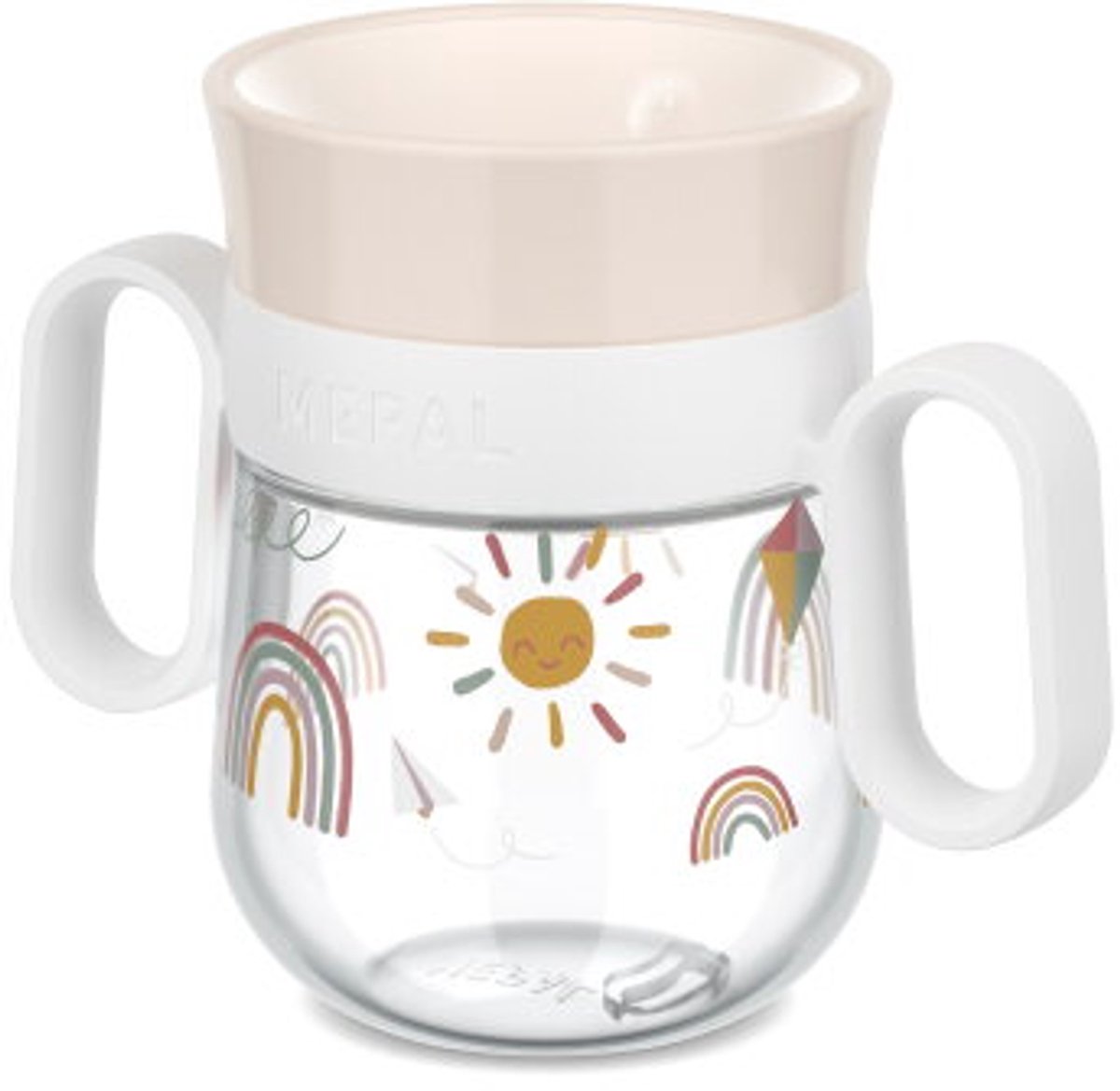 Mepal mio 360° drinkbeker - 200 ml - makkelijk vast te houden - kinderservies - sunshine rainbow