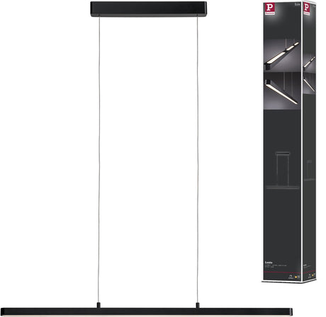 Paulmann lento led hanglamp - moderne hanglamp zwart mat - dimbaar in hoogte verstelbaar - 42w - warmwit licht (2700k) - perfect voor woonkamer of eetkamer
