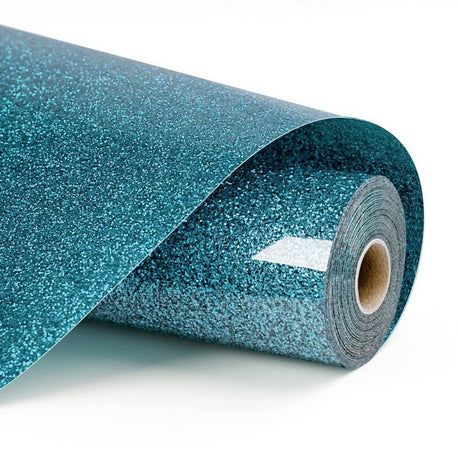 Loklik heat transfer vinyl glitter - light blue - lichtblauw - 30.5 x 90 cm