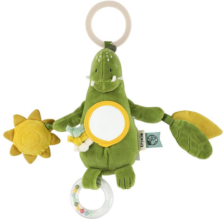 Trixie mr. dino hangend activiteitenspeeltje - 3m+ - met kralenring, spiegel knisperpapier