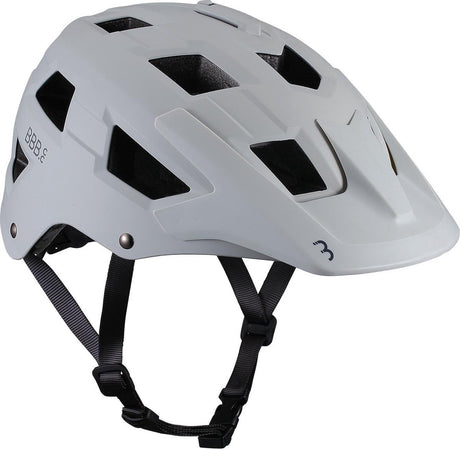 Bbb cycling mtb helm nanga - met bevestiging voor camera of verlichting - wasbare padding - fietshelm volwassenen: heren dames - mat grijs wit - l - bhe-54 l