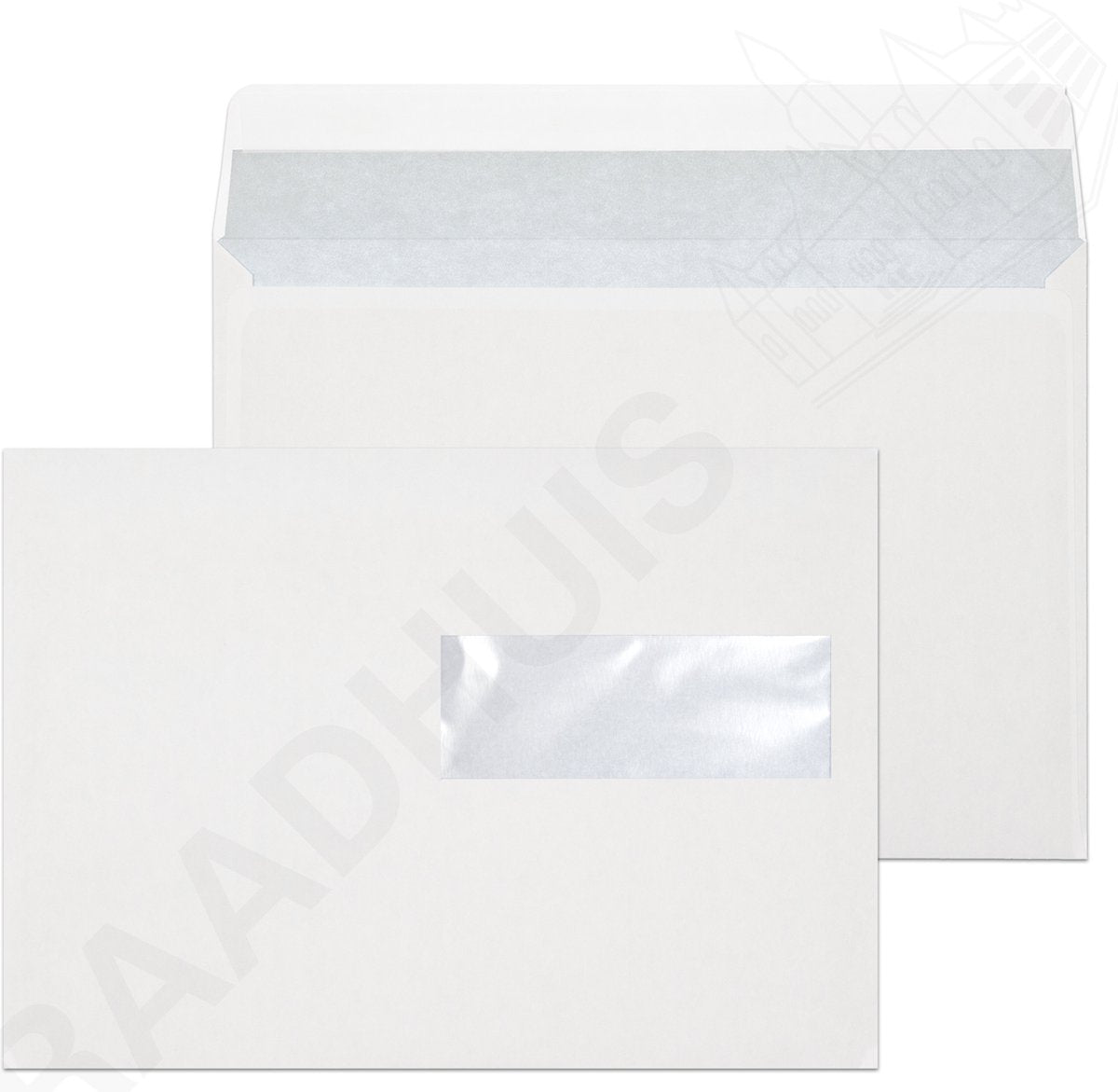 Raadhuis dienstenvelop ea5 - 156x220mm - venster rechts - met plakstrip - wit - 500 stuks - envelop