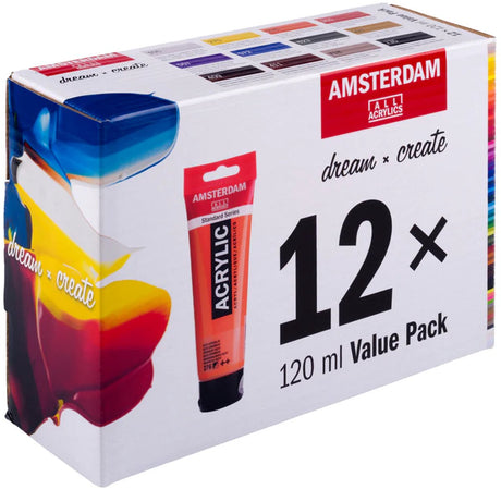 Amsterdam royal-talens - acrylverf set - 12 kleuren - 120 ml
