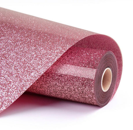 Loklik heat transfer vinyl glitter - pink - roze - 30.5 x 90 cm