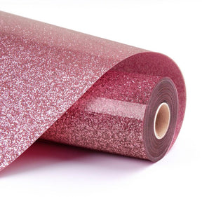 Loklik heat transfer vinyl glitter - pink - roze - 30.5 x 90 cm