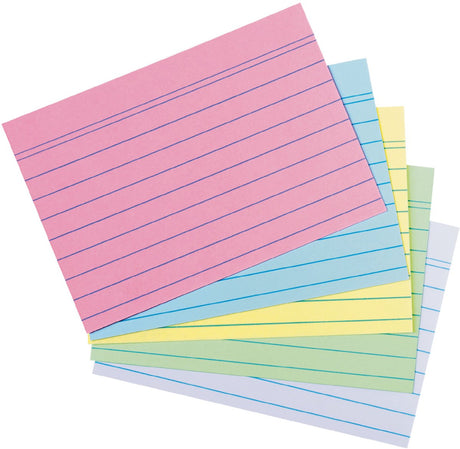 Herlitz systeemkaarten - a6 - lijn - assorti - 200 stuks