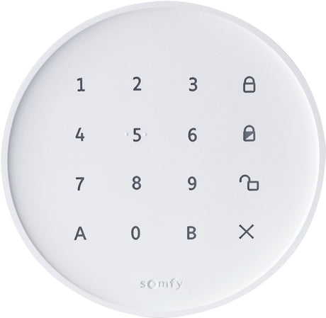 Somfy home alarm essential keypad - cijfercode voor aan- en uitzetten draadloos alarmsysteem - ontvang melding als code wordt gebruikt