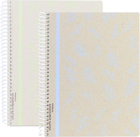 Kangaro spiraalblok - ecologique - formaat a4 - met ruit 5mm - 2 stuks - an-116090-b