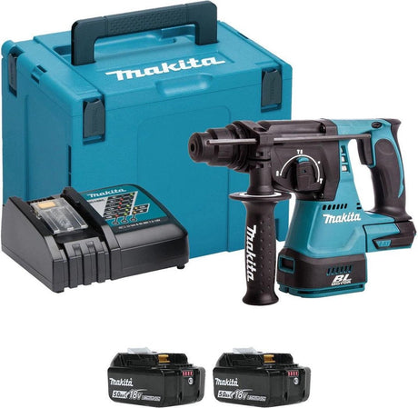 Makita dhr242rtj 18v li-ion accu sds-plus combihamer set (2x 5.0ah accu) in mbox - 2j - koolborstelloos