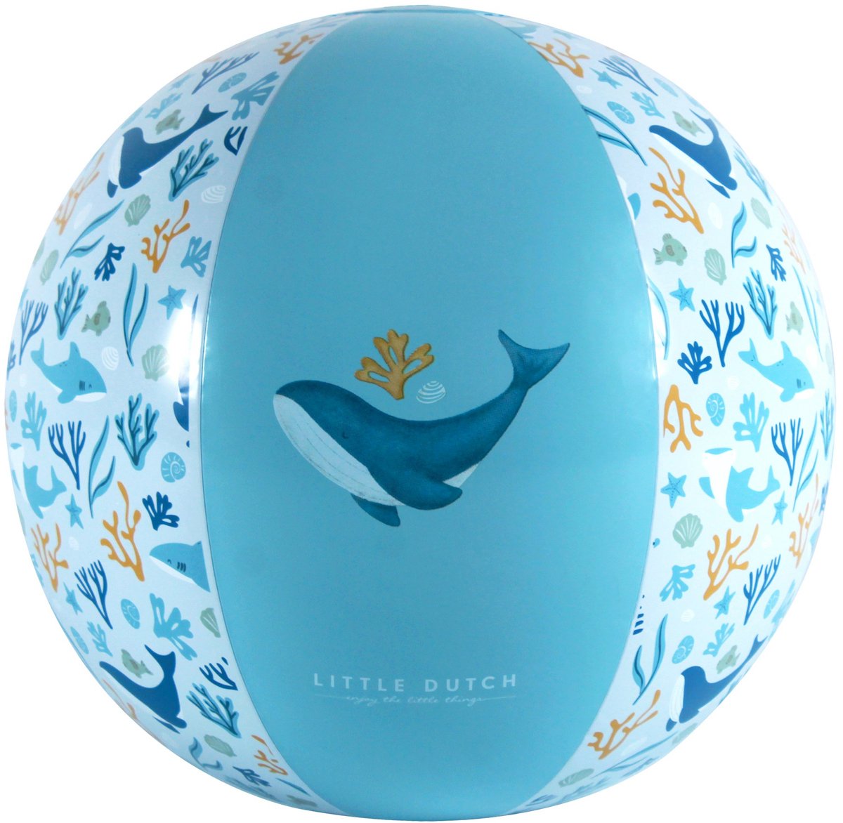 Little dutch strandbal blauw 35 cm ocean dreams