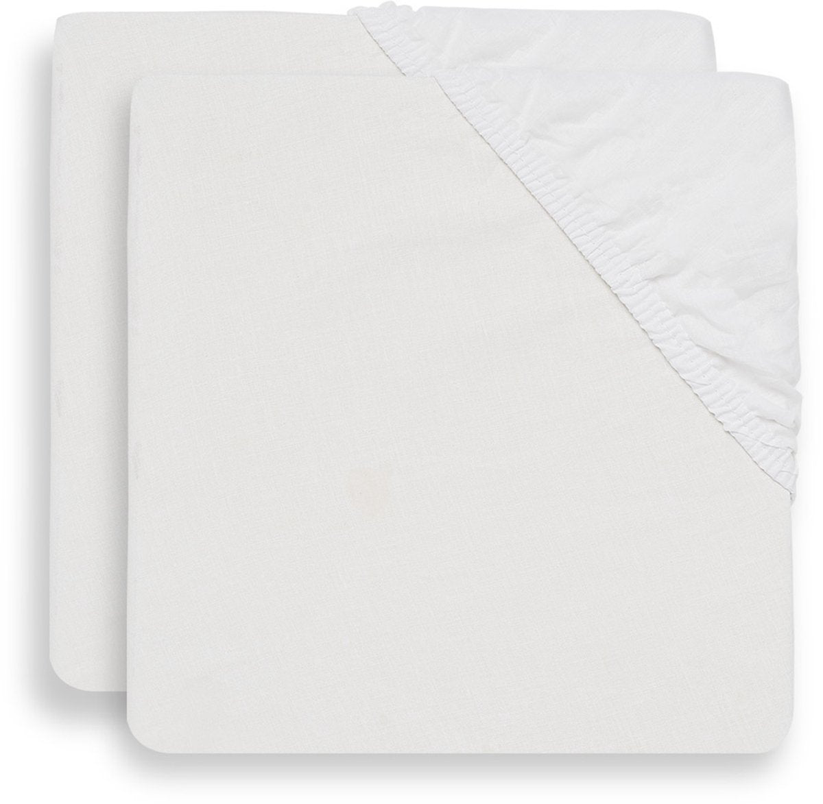 Jollein hoeslaken katoen 60x120cm white (2pack)