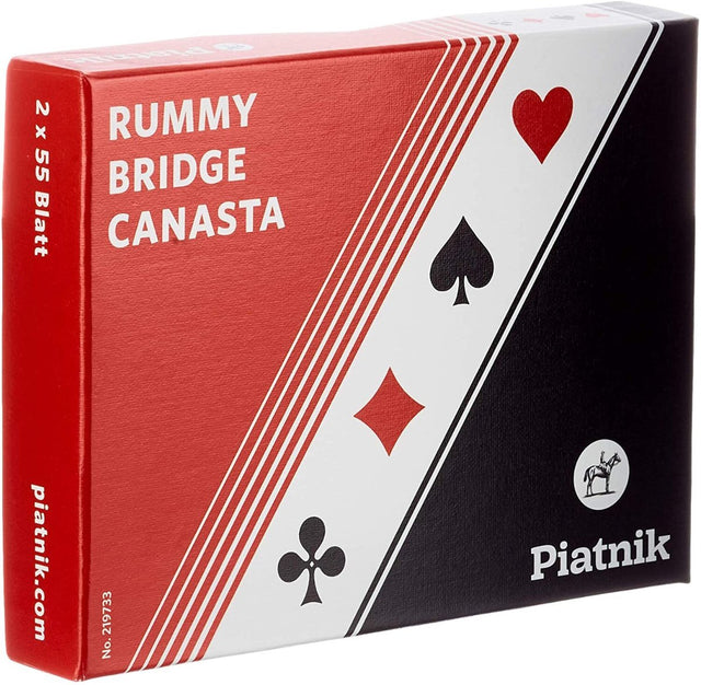 Piatnik bridge, rummy en canasta speelkaarten - dubbeldeks.