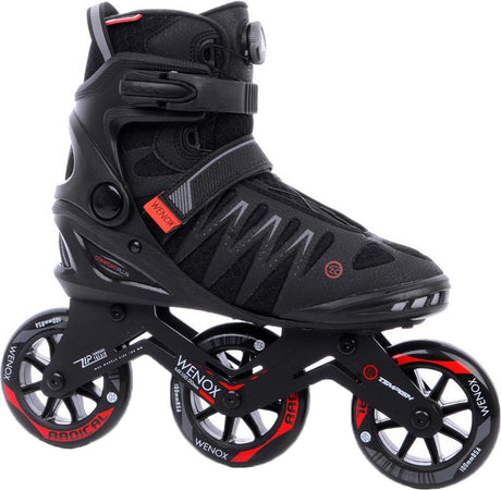 Tempish - wenox top 100 - skeelers - inline skates - heren - zwart - high-speed 100mm wielen comfort fit - maat 45