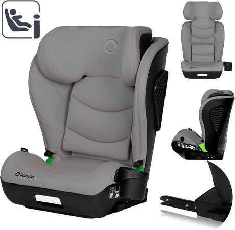 Lionelo neal i-size – autostoel 100-150 cm – isofix of autogordel – verstelbare hoofdsteun (10 standen) – kantelbare rugleuning (4 standen) – side impact protection – bekerhouder – epp eps schuim – afneembare hoes – comfortabel universeel