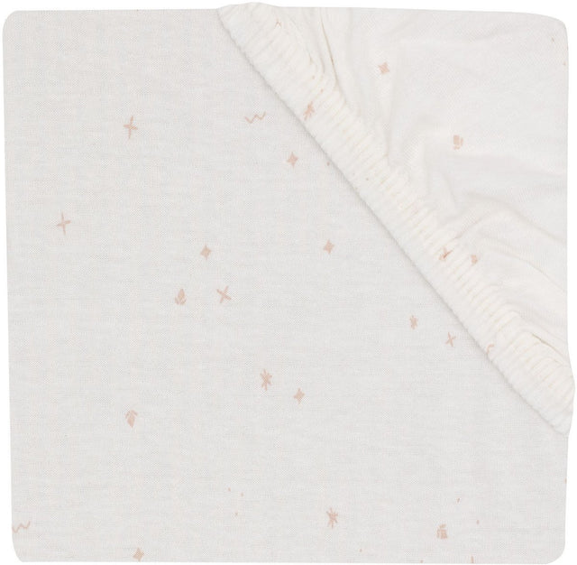 Jollein twinkling hoeslaken - 40 50 x 80 90 cm - jersey - wild rose