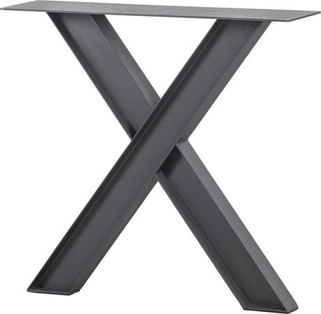 Woood tablo industrial x-poot 1 stuks - metaal - zwart - 72x79x10