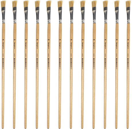 Kangaro lyonse penseel - #14 - gelakt hout - doos a 12 stuks - k-840214
