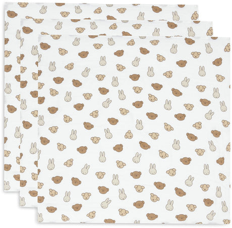 Jollein hydrofiele doek small 70x70cm miffy and friends (3pack)