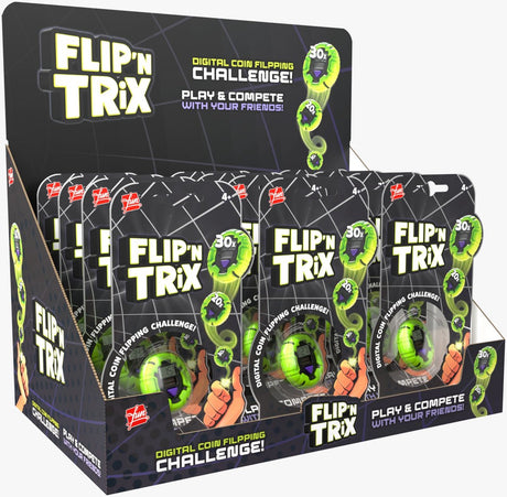 Goliath games flip 'n trix digitale munt - kop of munt spel