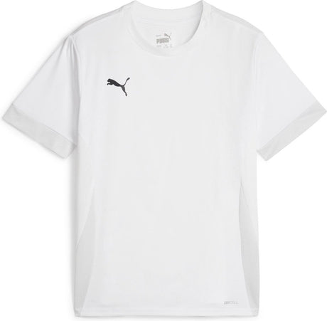 Puma teamgoal matchday jersey jr unisex sportshirt - white- black-feather gray 152