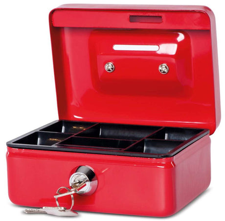 Maul geldkist muntinworp munteninzet 10.5 x 12.5 x 6.1 cm rood