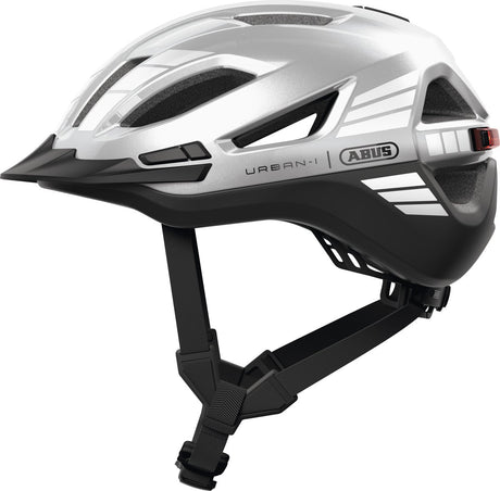 Abus fietshelm urban-i 4.0 ace signal silver m - 54-58 cm - zilver - geschikt voor gebruik op elektrische fietsen - stadsfietsen - 280 g m