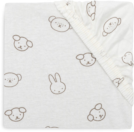 Jollein hoeslaken ledikant - 70 75x140 150cm - jersey - miffy and friends