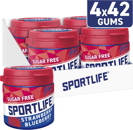Sportlife strawberry blueberry pot - aardbei bosbessensmaak - 4x99g