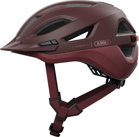 Abus fietshelm urban-i 4.0 ace chestnut red s - 51-55 cm - rood - geschikt voor gebruik op elektrische fietsen - stadsfietsen - 260 g