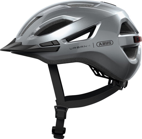 Abus fietshelm urban-i 4.0 graphite silver m - 54-58 cm - zilver - geschikt voor gebruik op elektrische fietsen - stadsfietsen - 270 g
