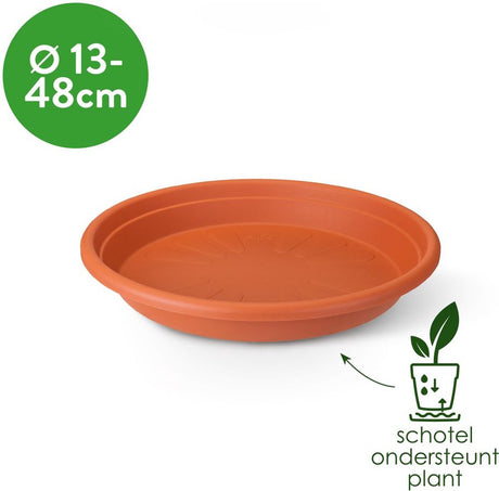 Elho universele schotel rond 35 - schotel voor binnen buiten accessoires - ø 35.0 x h 5.2 cm - antraciet