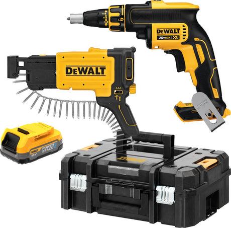 Dewalt dcf620e1k accu bandschroefmachine 18v xr 1.7ah powerstack in tstak