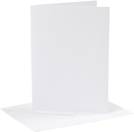 Creativ company cc kaarten en enveloppen 12,7x17,8 cm wit 4 stuks