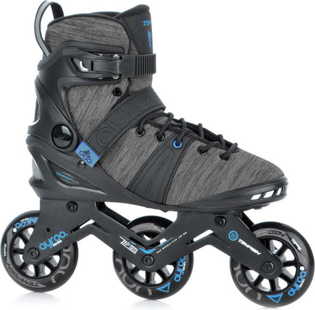 Tempish ayroo 3x90 skeelers volwassenen - 3 wielen 90mm - fitness speed inline skates - zwart blauw - maat 40