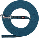 Trixie riem sleeplijn voor hond met rubber anti slip petrol blauw s m 5 mtr x 1,5 cm