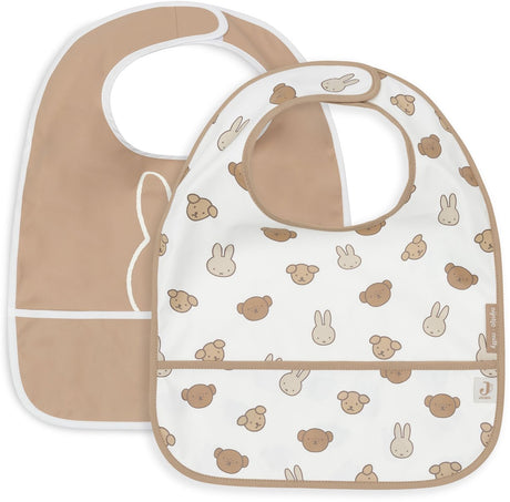 Jollein slabbetjes waterproof - 2 stuks - 30 cm - miffy and friends.