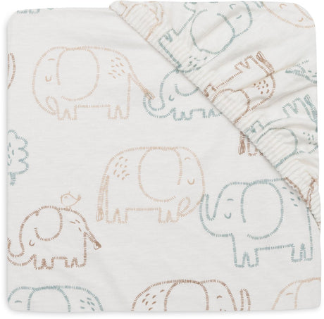 Jollein hoeslaken wieg - 40 50x80 90cm - jersey - elephant tales