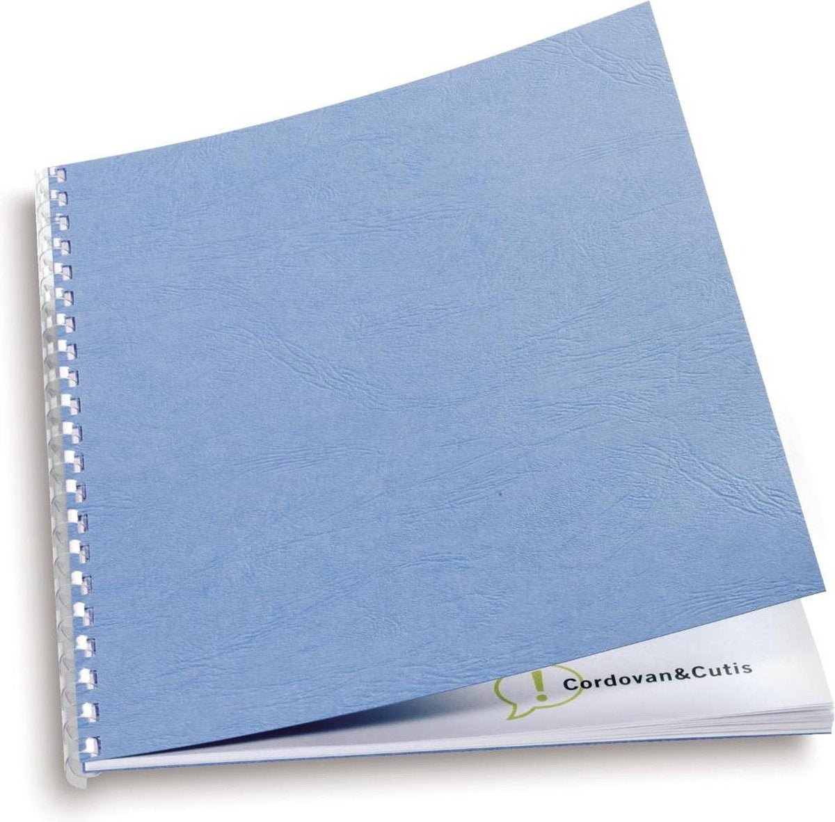 Gbc inbindomslag lederprint a4-formaat - blauw - 100 stuks -