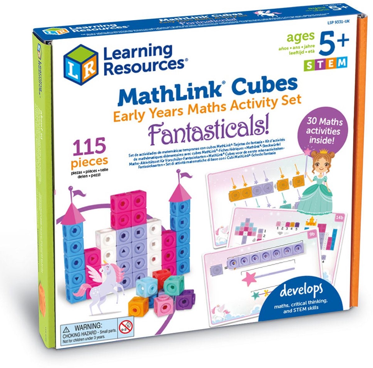 Learning resources mathlink® cubes rekenen activiteiten set - fantasticals prinsessen, feeën en unicorns - 5+