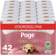 Page ® toiletpapier - sensitive wc papier - 42 rollen - met aloë vera extract - voordeelverpakking
