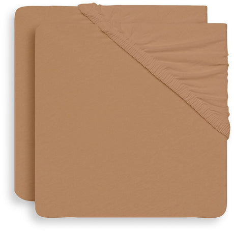 Jollein - baby hoeslaken jersey (biscuit) - katoen - hoeslaken wieg - 2 stuks - 60x120cm
