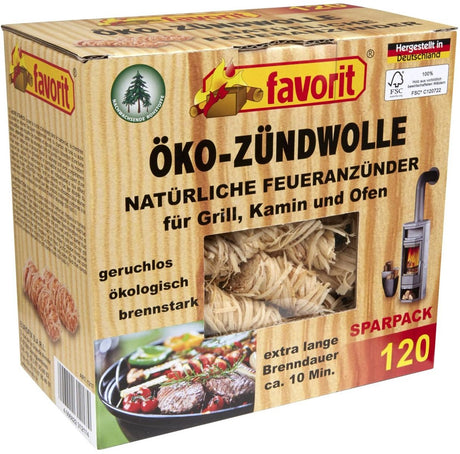 Favorit ® eco ontstekingswol - aanmaakblokjes - 120 stuks