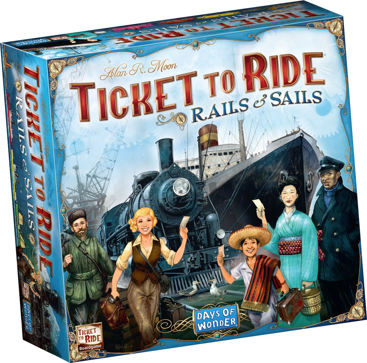 Days of wonder ticket to ride rails sales - nederlandstalig bordspel - trein scheepvaart