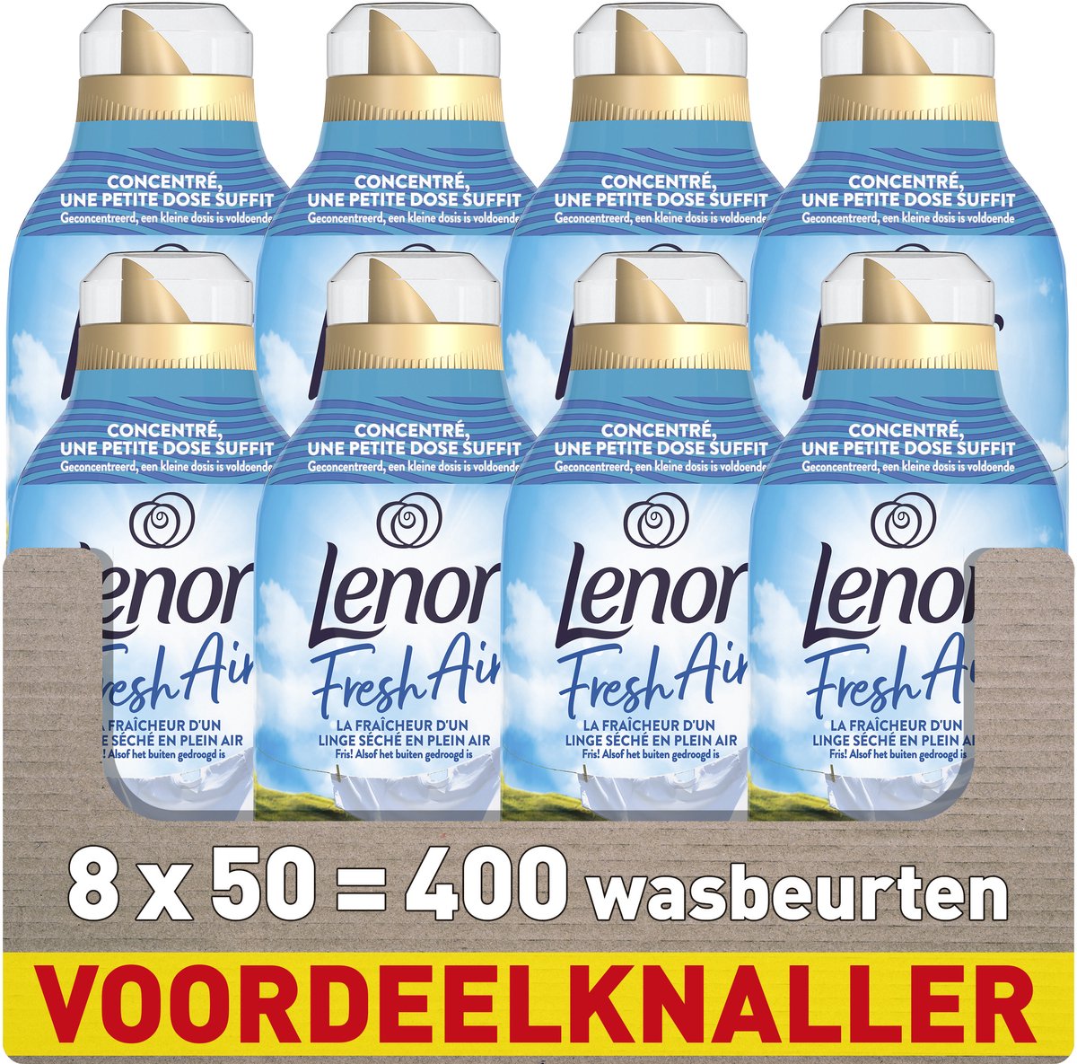 Lenor fresh air wasverzachter - zomerbriesje aan zee - 8 x 50 wasbeurten