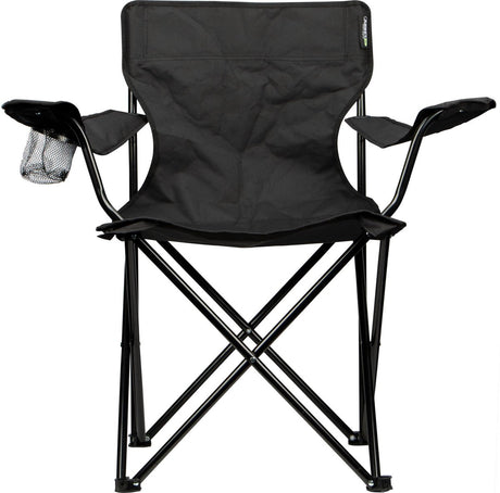 Abbey camp campingstoel - vouwstoel - visstoel - incl draagtas - zwart