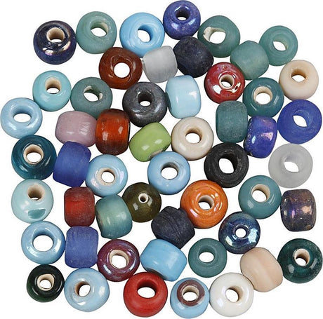 Creativ company glaskralen mix, d: 9 mm, gatgrootte 2,5-3 mm, 500 gr, diverse kleuren