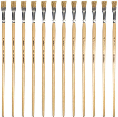 Kangaro lyonse penseel - #16 - gelakt hout - doos a 12 stuks - k-840216