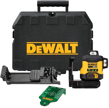 Dewalt dcle34031n 3x360° compacte kruislijnlaser groen 18v xr basic body in koffer