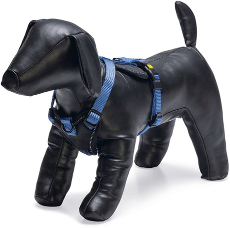 Beeztees hondentuig parinca premium y-tuig - hondenharnas kleine honden - nylon - blauw - 37-40cmx15mm xs