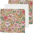 Swimwear swim essentials hydrofiele monddoekjes met blossomprint - hydrofiele doeken - set 3 stuks - 25x25 cm
